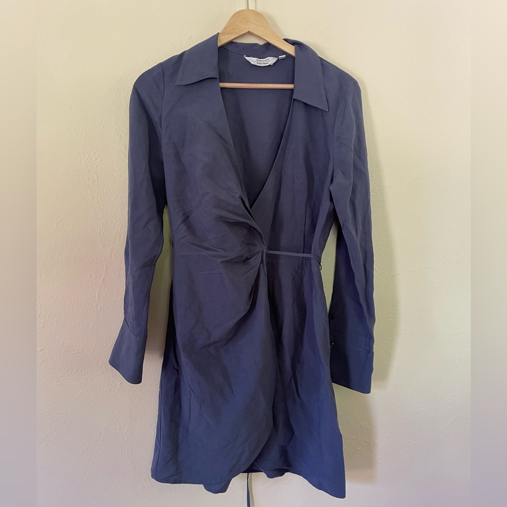 🌱 & Other Stories Elegant Blue Long-Sleeve Dress